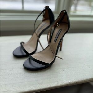 Stuart Weitzman Black Strappy Heels - Size 6
